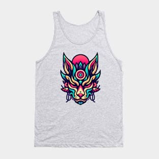 Japanese Wolf Mask Tank Top